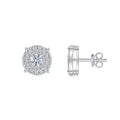 0.5Ct Moissanite Stud Earrings 925 Sterling Silver 18K Gold Plated Hypoallergenic