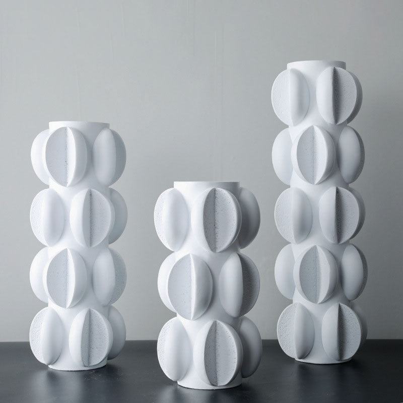 Special-shaped Ceramic Vase Three-piece Modern Minimalist Home Soft Decoration
