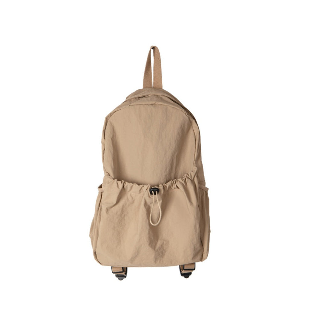 Waterproof drawstring backpack female, versatile and lightweight travel large capacity student book bag, backpack purse nylon lightweight