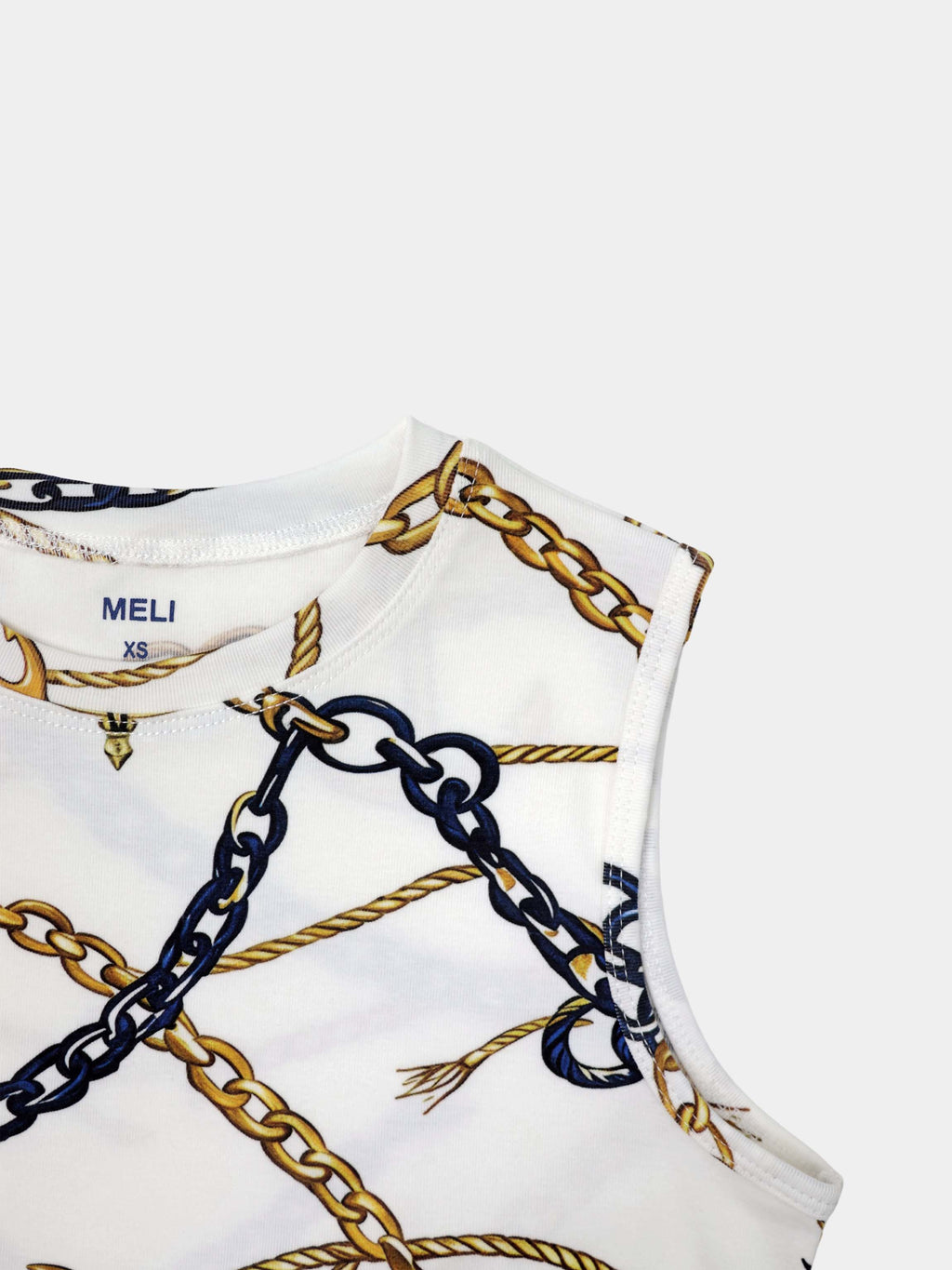 Sleeveless Tee-Chain Design