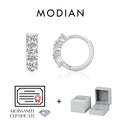 1.8ct High Clarity Moissanite Geometric Hoop Earrings 925 Sterling Silver