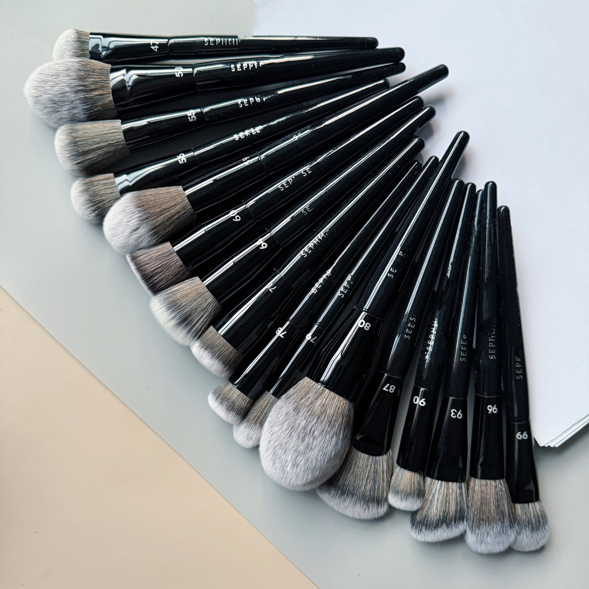 Lotus Series Foundation Eye Shadow Face Powder Repair Double-ended Makeup Brush