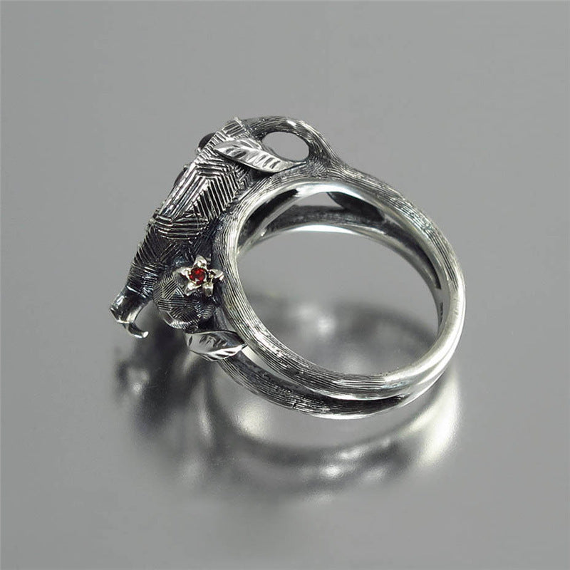 Red garnet ring