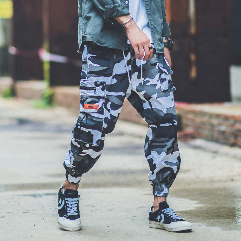 Men's overalls cropped harem pants