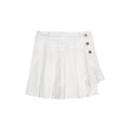 Two-piece pleated skirt and plaid top