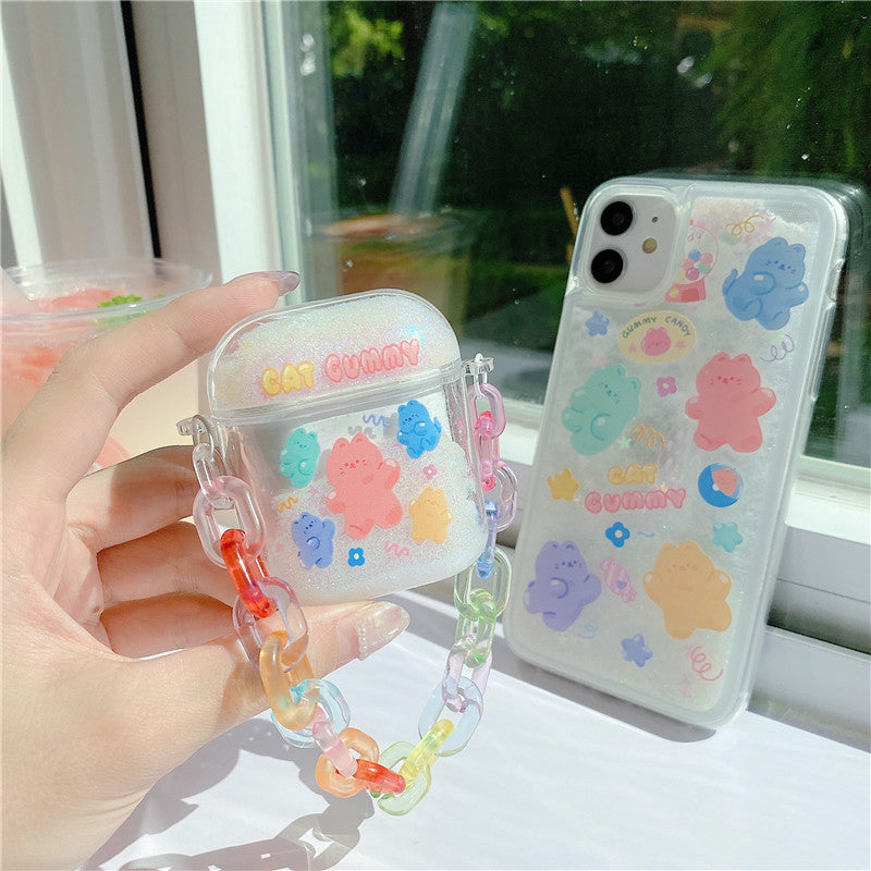 Compatible with Apple, Quicksand Bracelet For Airpods Earphone Case