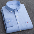 Men'S Plus Size Cotton Oxford Plaid Shirt