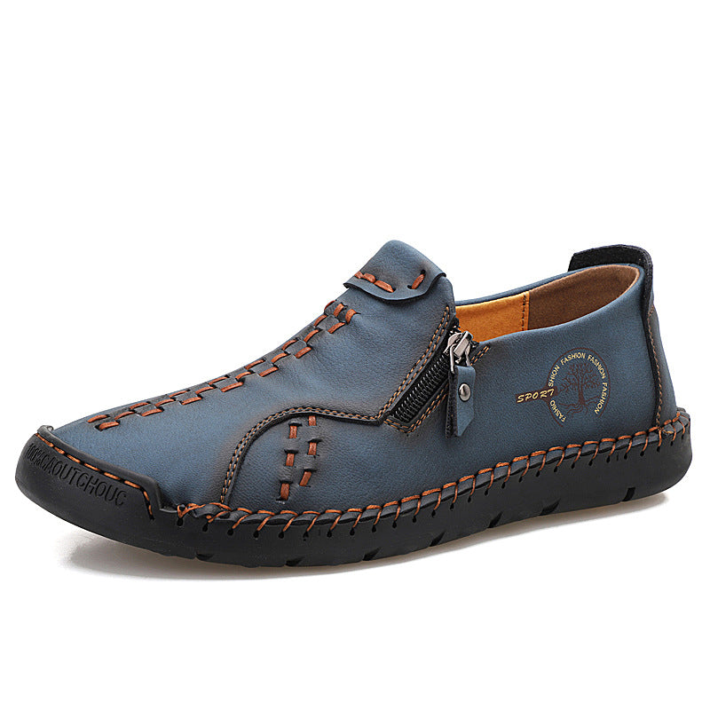 Fashion Casual Leather Shoes Solid Color Trend In The Help