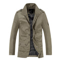 Plus size men's trench coat