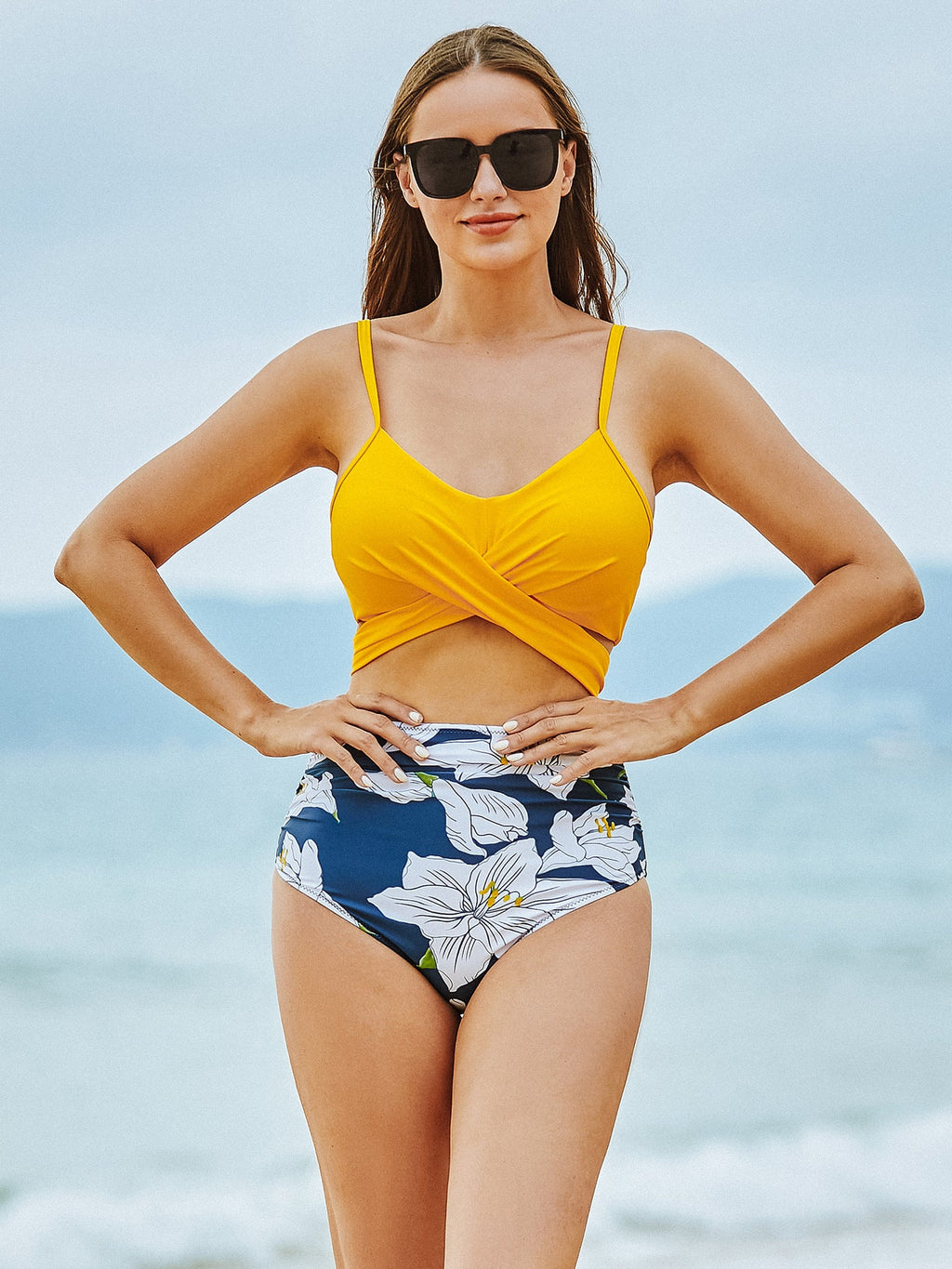 Multicolor Print Plus Size Women's Bikini