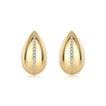 18K Gold Plated Teardrop Moissanite Stud Earrings 925 Sterling Silver