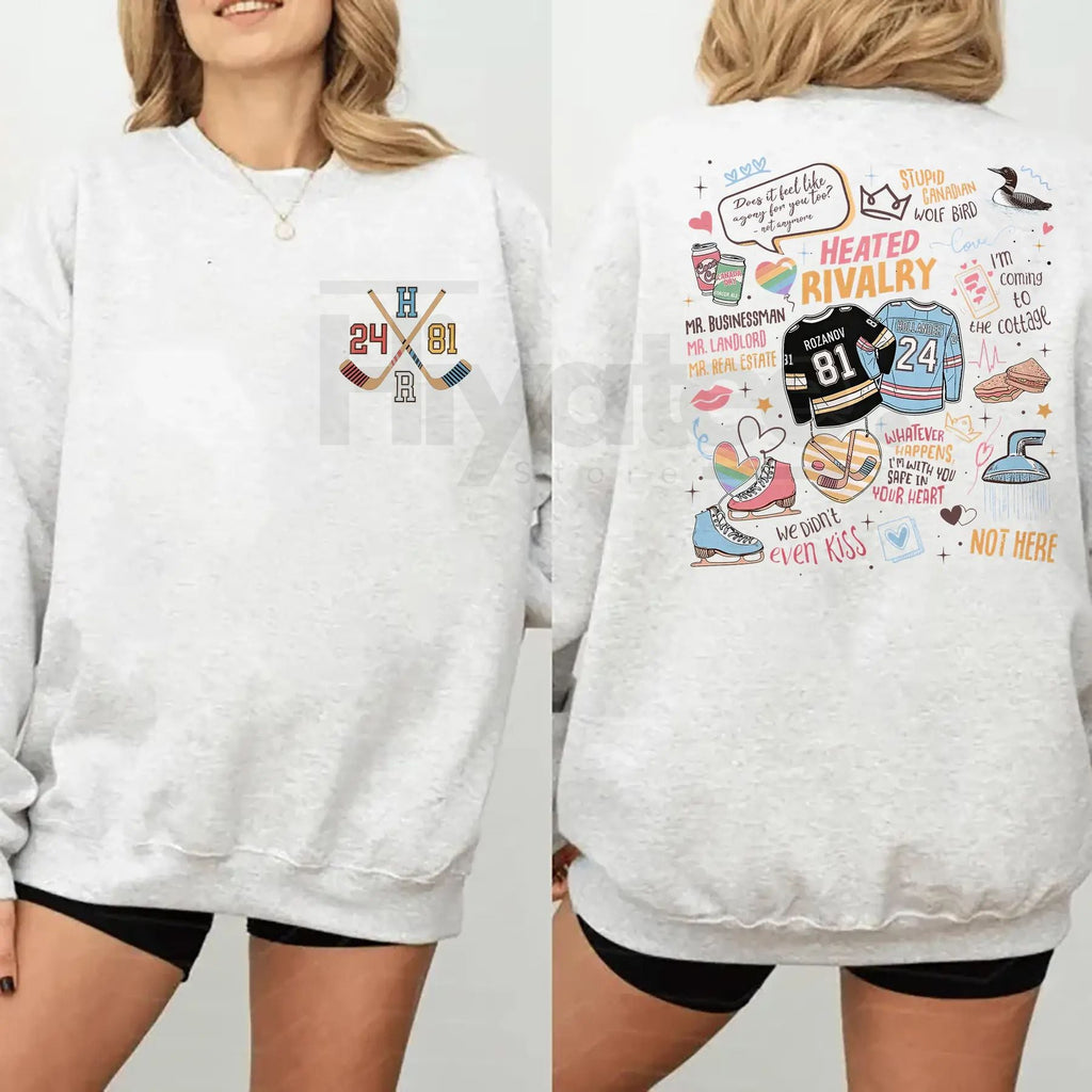 Romance Heated Rivalry Shirt: Hollanov Couple Hockey Rivals Sweatshirt
