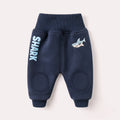 Baby winter plus velvet big PP pants