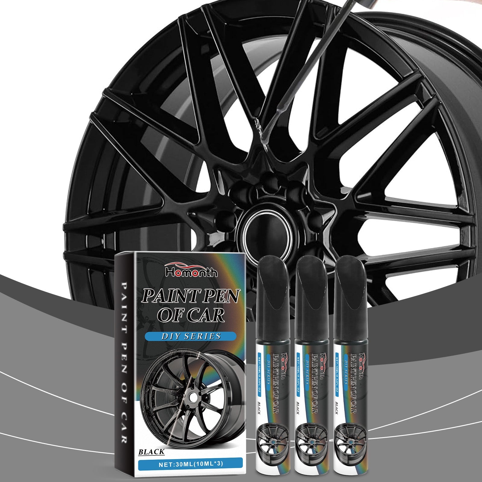 Black Car Wheel Scratches Repair Pen Car Paint Scratches Scratches Decontamination Repair Paint Pen