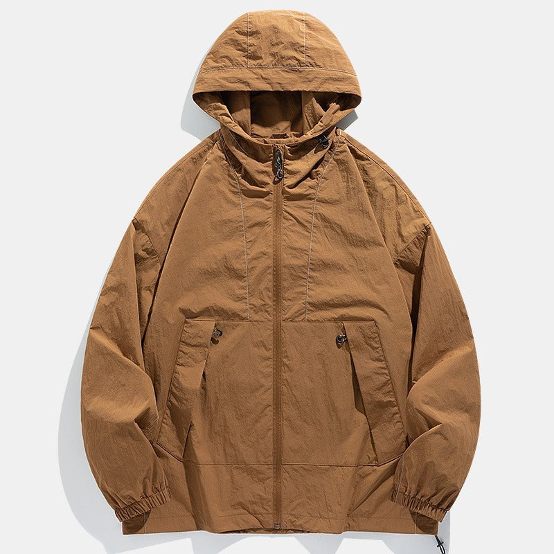 Outdoor Windproof Waterproof Crisp Loose Hoodie Workwear Jacket Coat