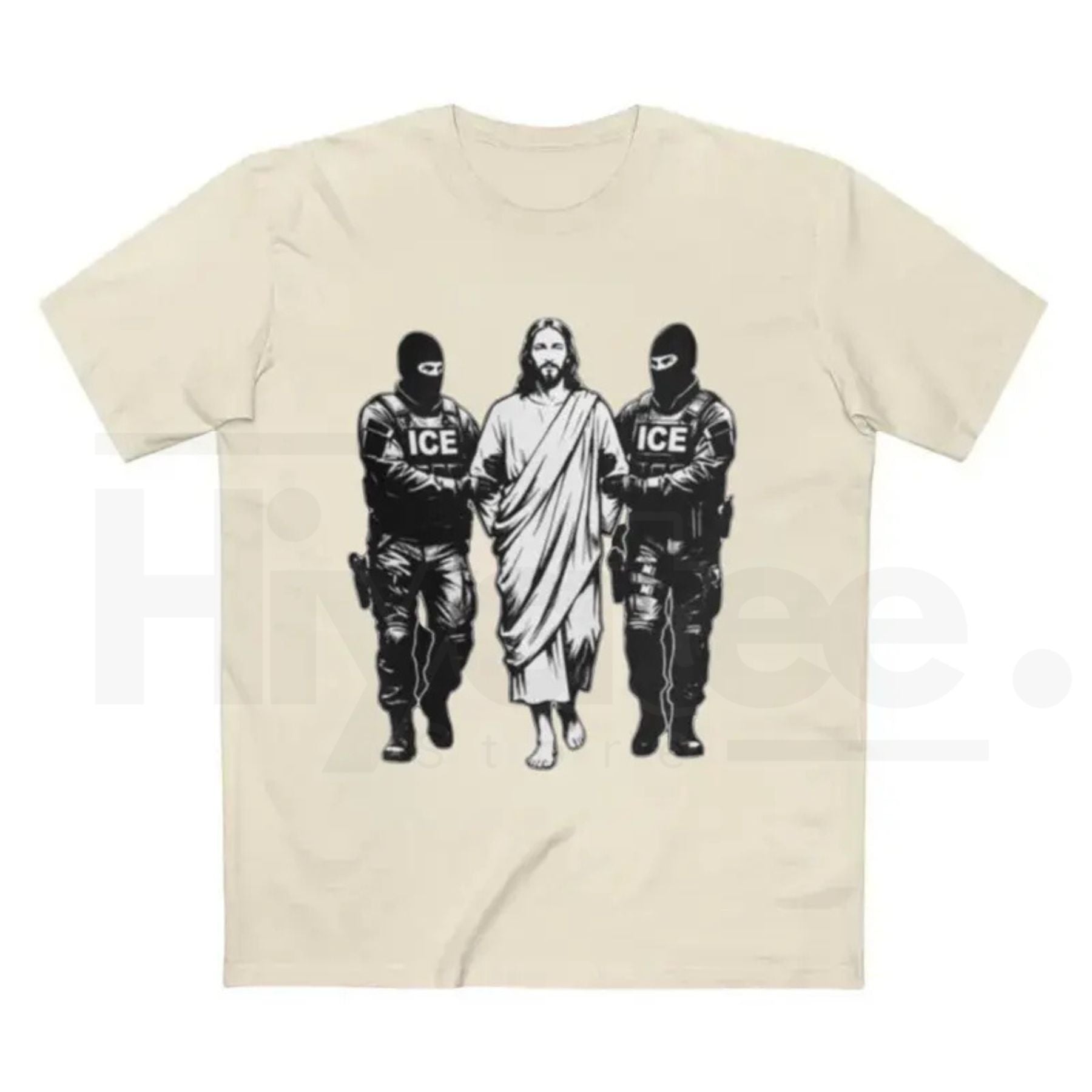 "Jesus Arrested" Parody Anti-ICE T-Shirt – Stop ICE Raids Protest Graphic Tee