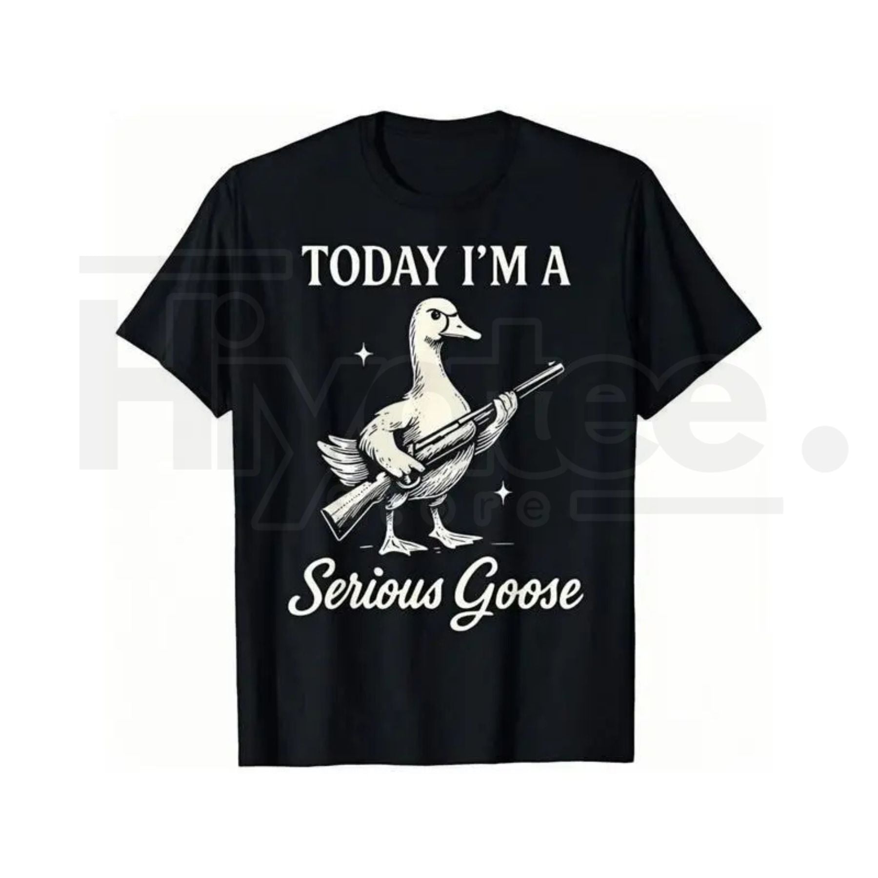 "Choose Violence" Serious Goose – Quirky Animal Art Funny Slogan Graphic