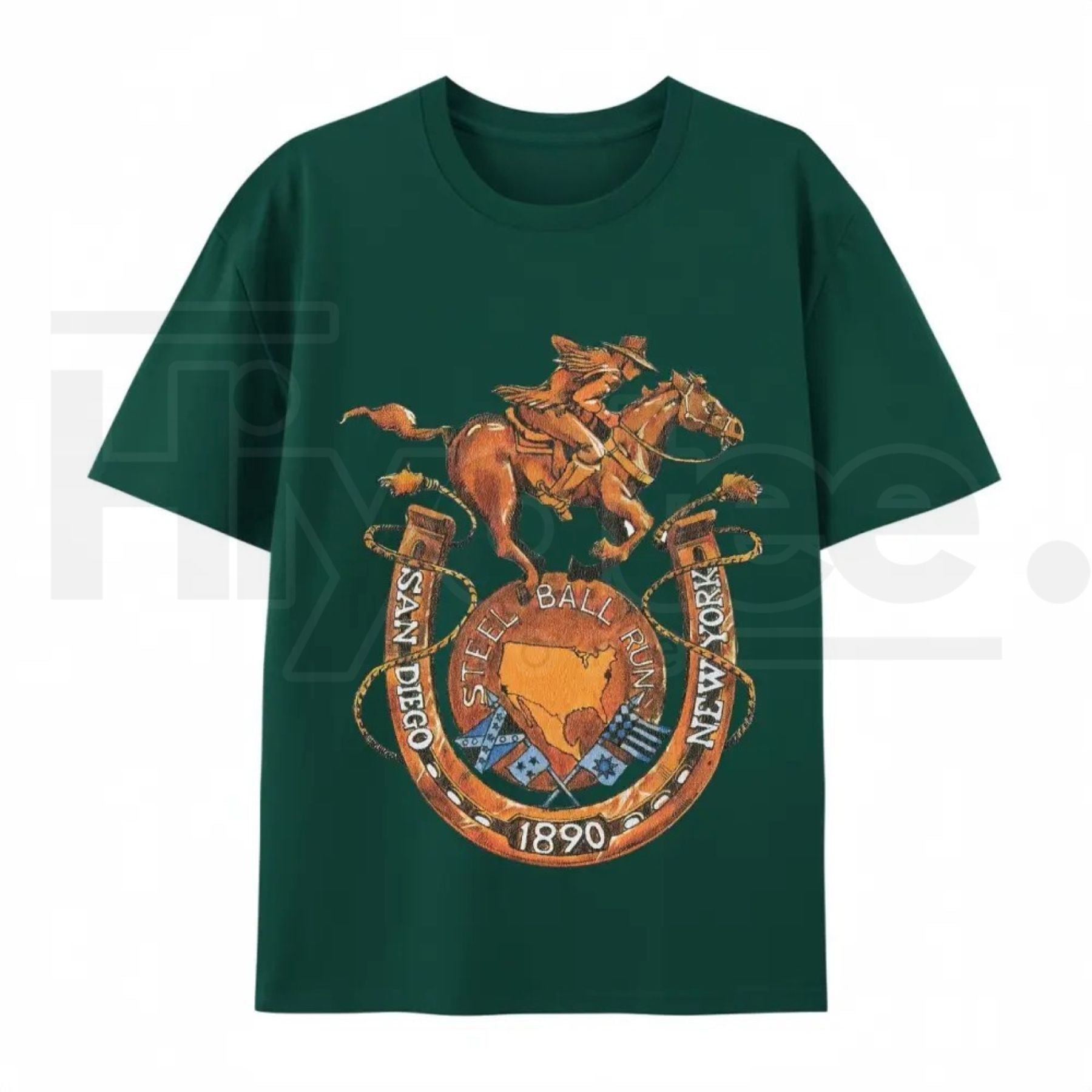 "SBR Steel Ball Run" JoJo’s Bizarre Adventure – Unisex Casual Cotton Tee