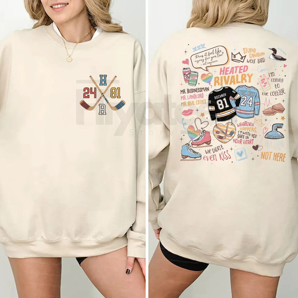 Romance Heated Rivalry Shirt: Hollanov Couple Hockey Rivals Sweatshirt