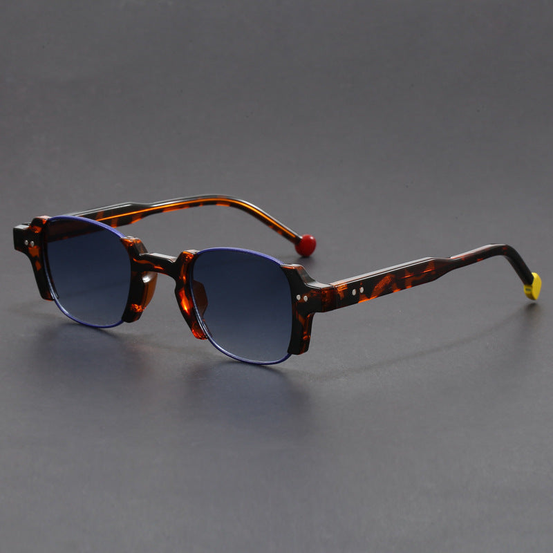 European And American Retro Pin Sun Glasses Korean Hong Kong Style Square Frame Sunglasses