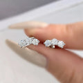 3mm Moissanite Diamond Stud Earrings 925 Sterling Silver 18K White Gold Plated