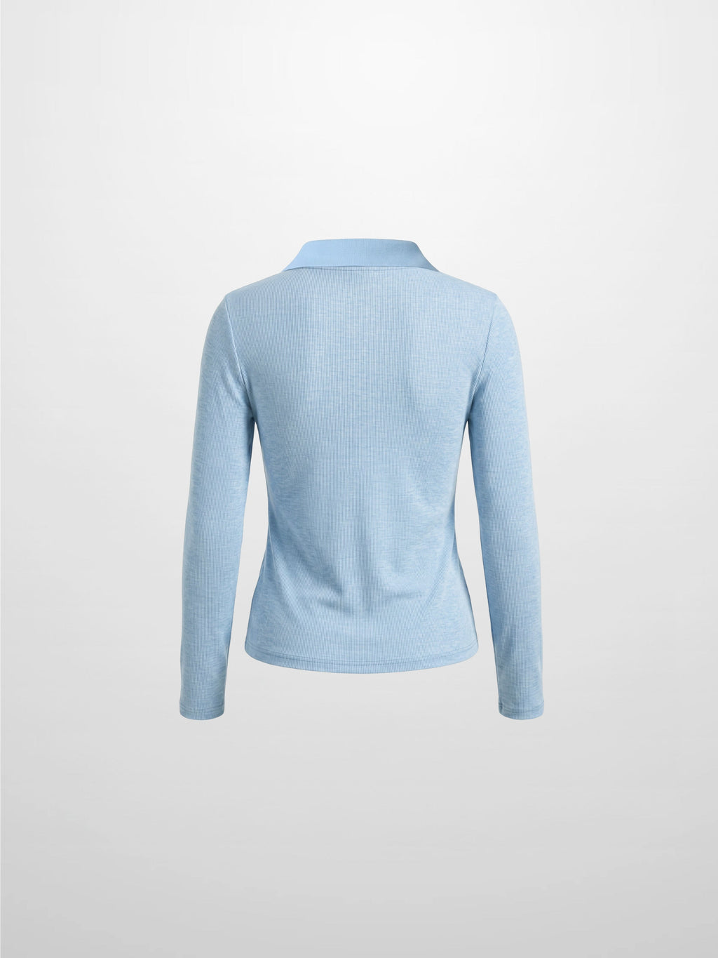 Heathered Collared Tee-Blue
