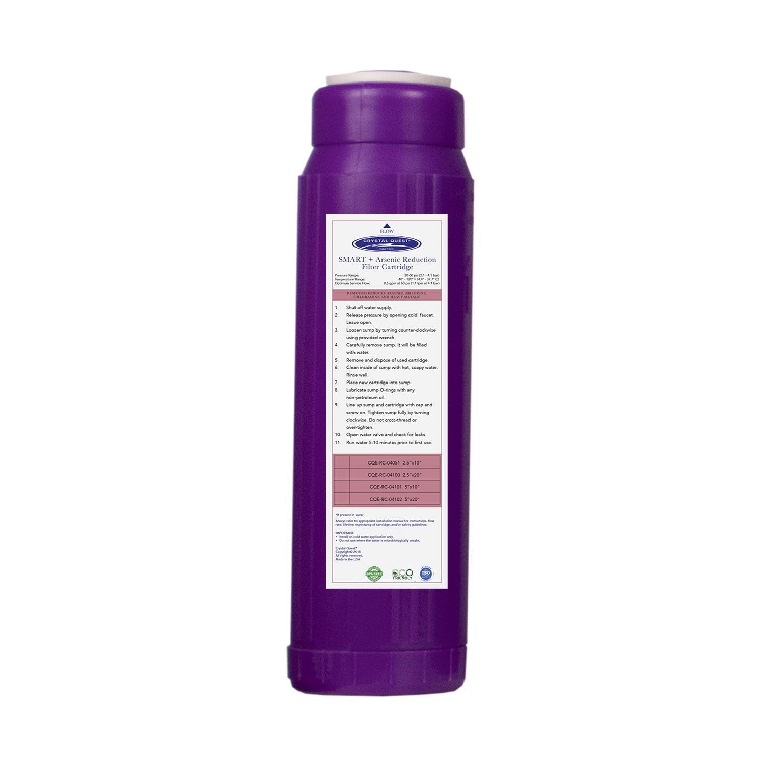 Arsenic Removal + SMART Filter Cartridge