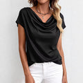 Casual, Fashionable Solid-color Short-sleeve Top