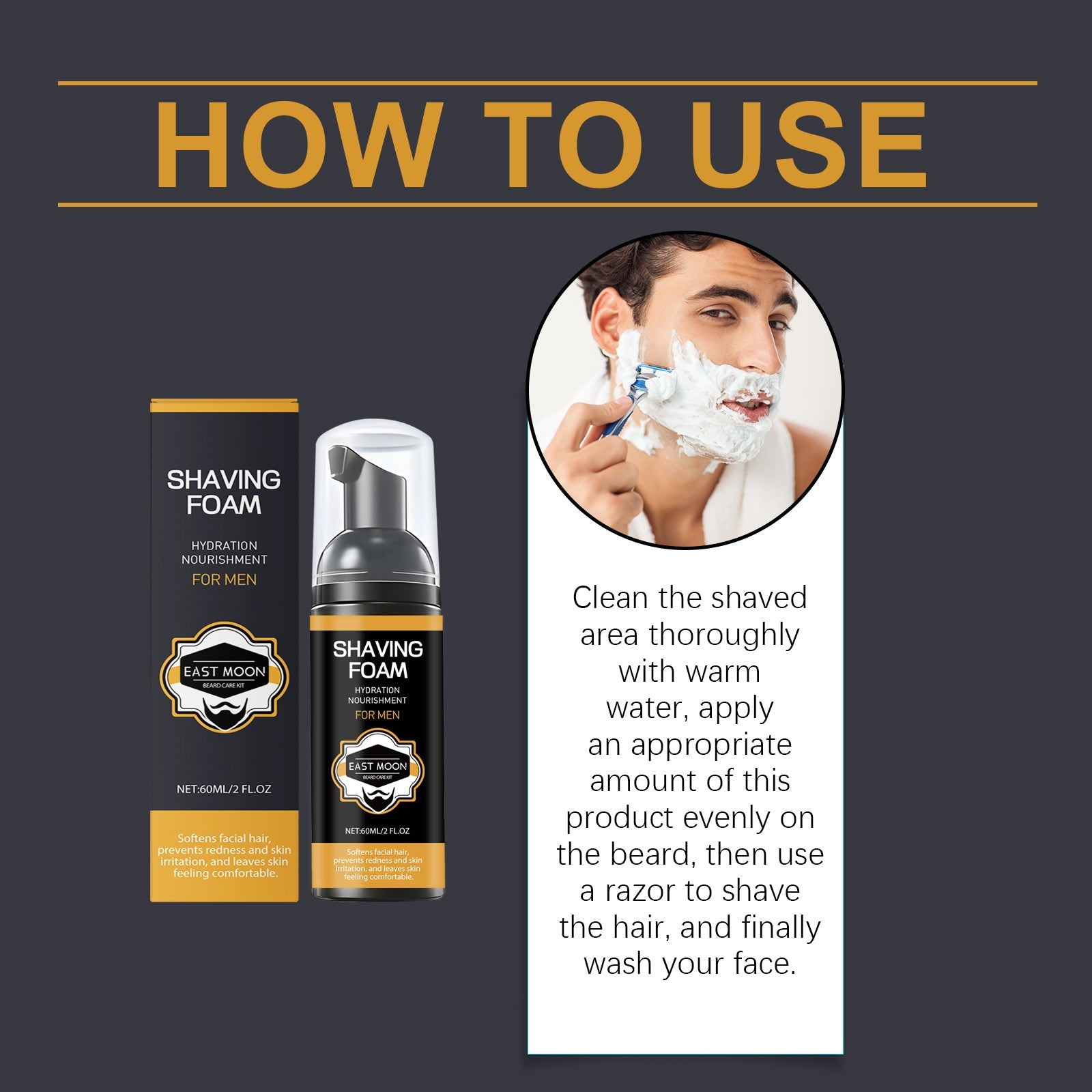 Men's Beard Care Series Gentle Clean Care Facial Hair Moisturizing And Moisturizing Care