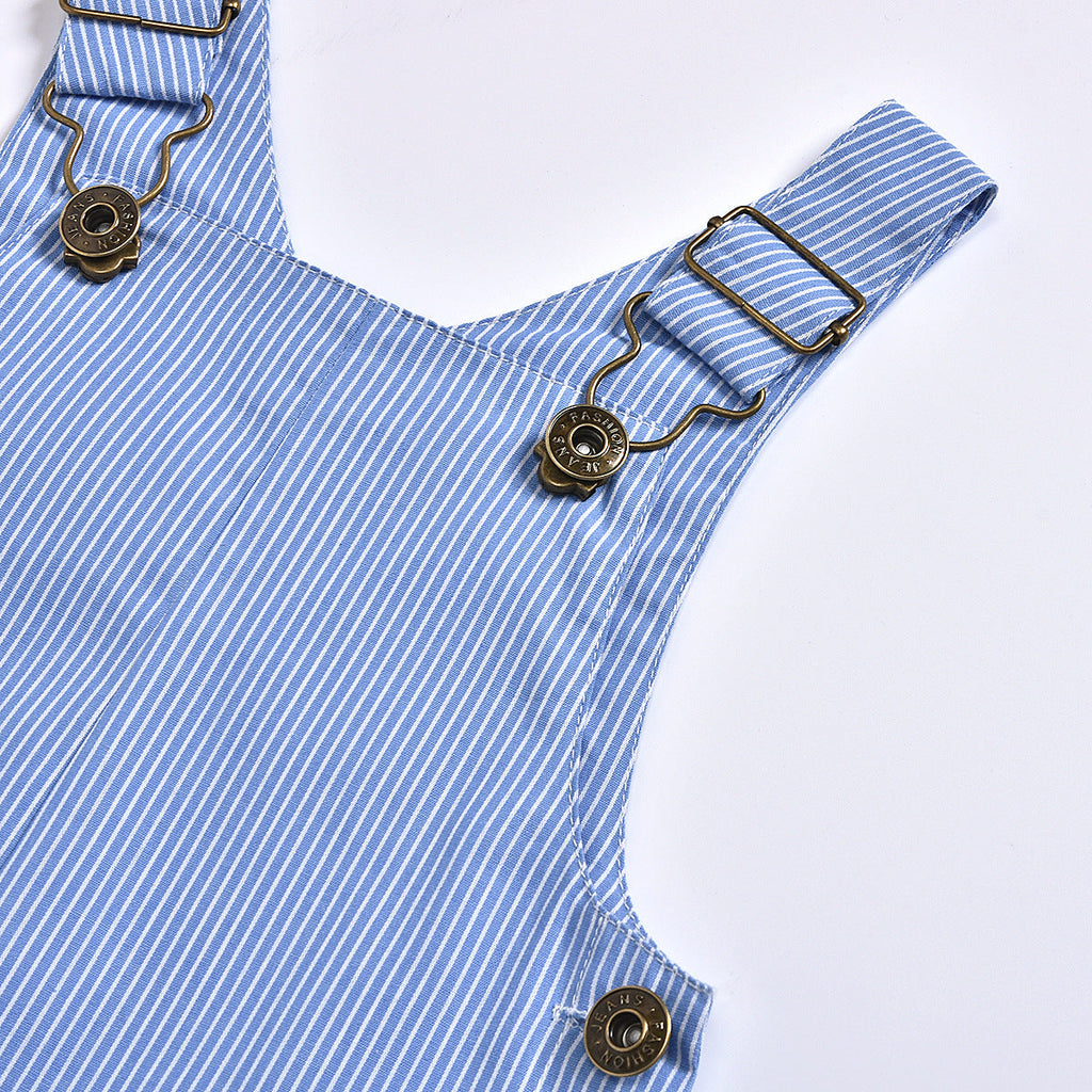 Fashion striped overalls baby jumpsuit