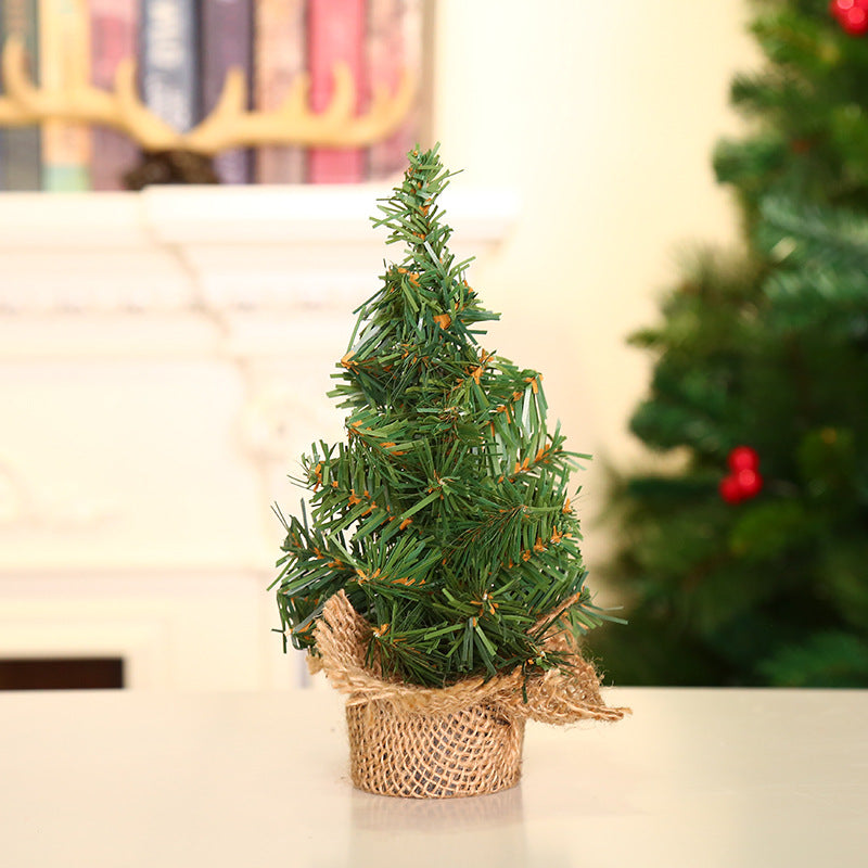 Christmas Tree Linen Bottom Window Table Ornament