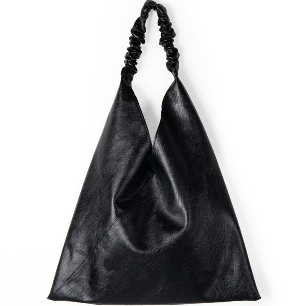 Slouch purse, pu leather shoulder bag, armpit bag commuter, casual large capacity tote bag