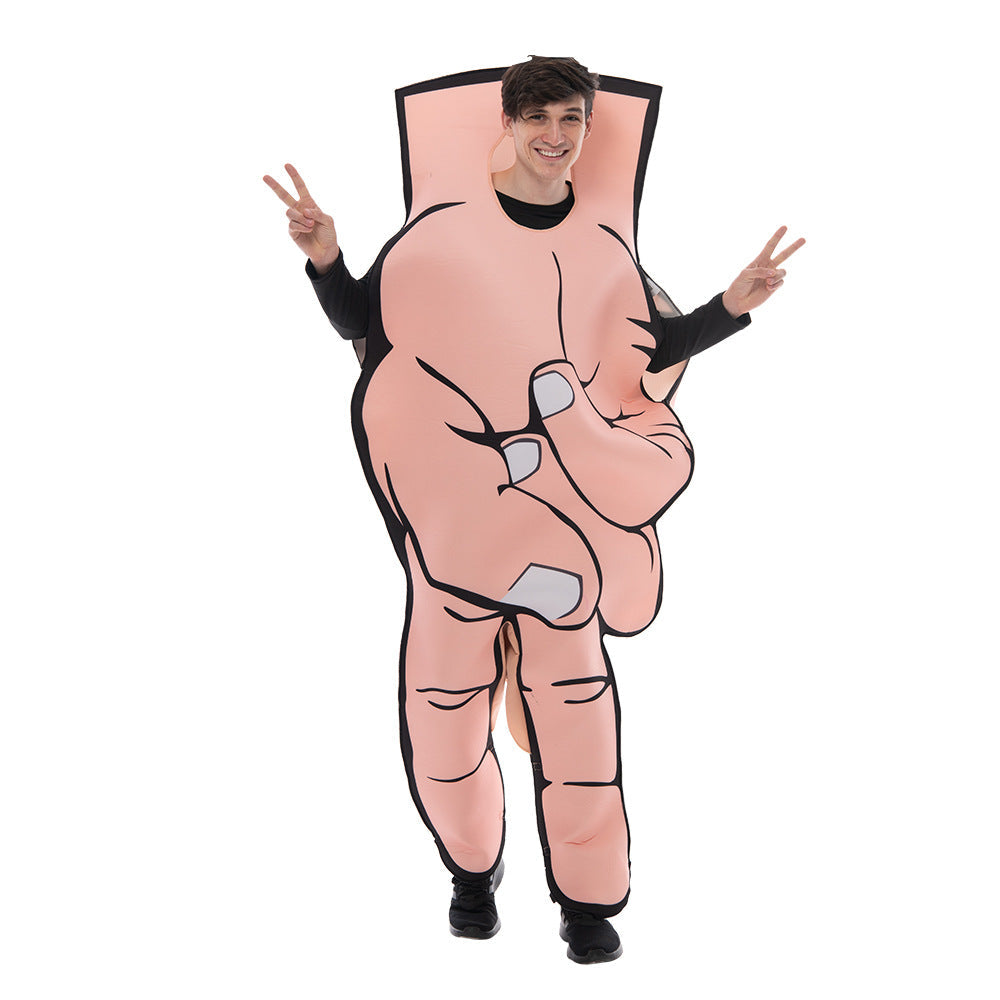 Halloween funny costumes human-shaped scissors hands shape V-shaped sponge stage atmosphere costumes