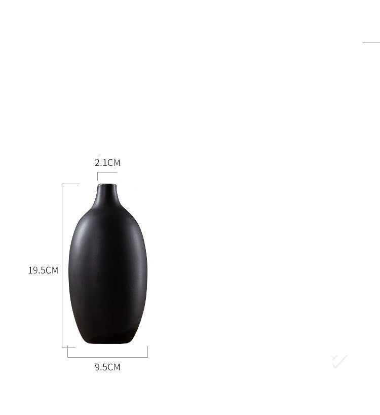 Factory Hot Sale Simple Style Light Luxury Small Restaurant Ceramic Decoration Vase