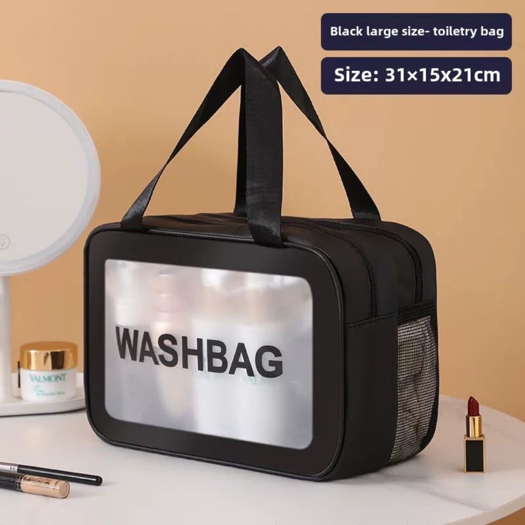 Premium Makeup Bag – Large-Capacity Cosmetic Bag for Women, Wet & Dry Separation Beach Bag, Travel-Friendly Swimsuit Wash Storage Bag