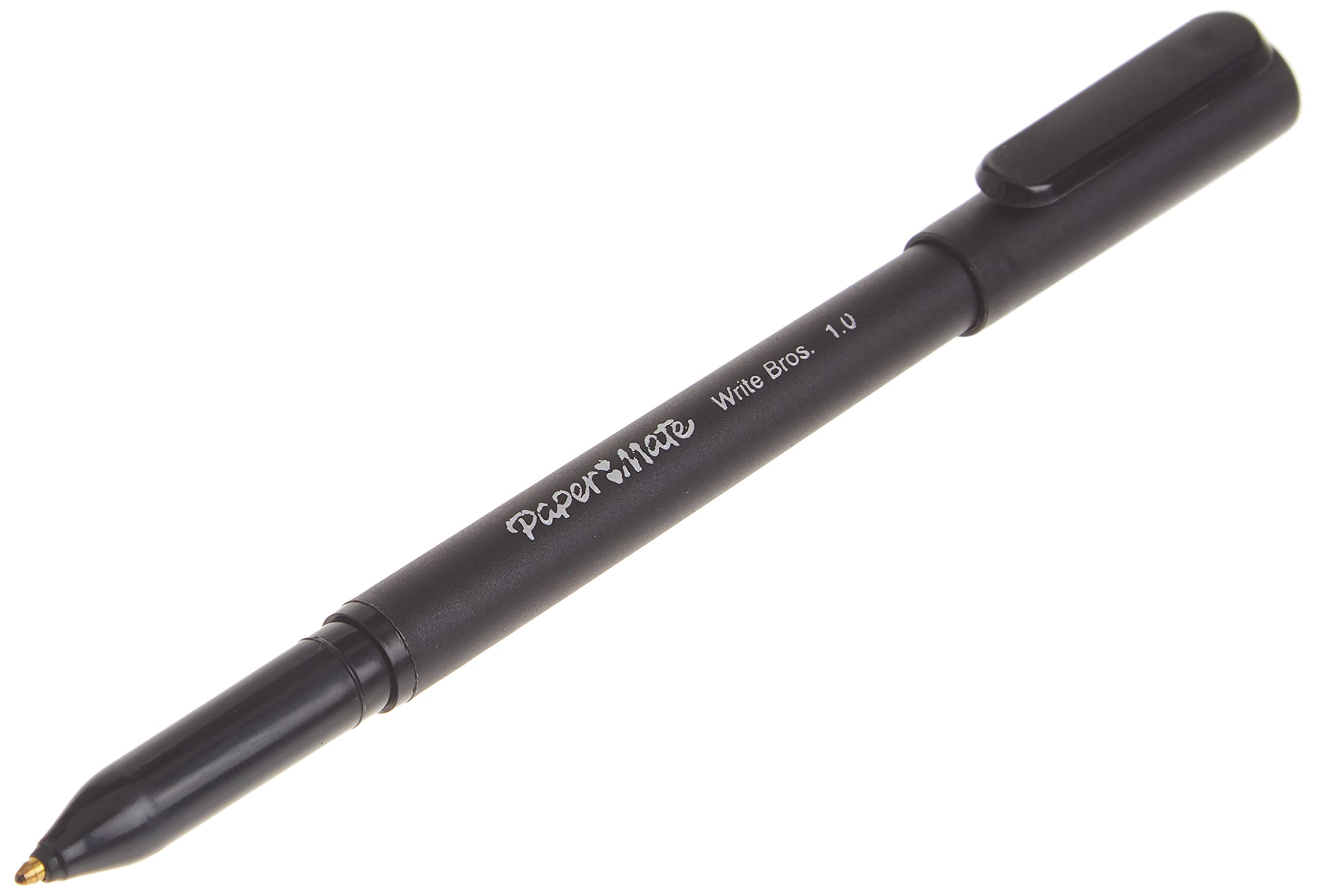 60-pack - Paper Mate Ballpoint Black Ink Pens, Write Bros., Medium Point (1.0mm)