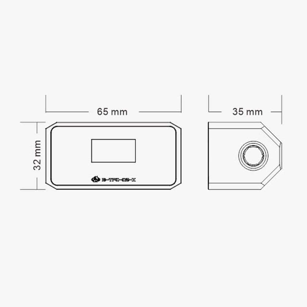 Bykski Water Cooling Digital Flow Meter Temperature Display