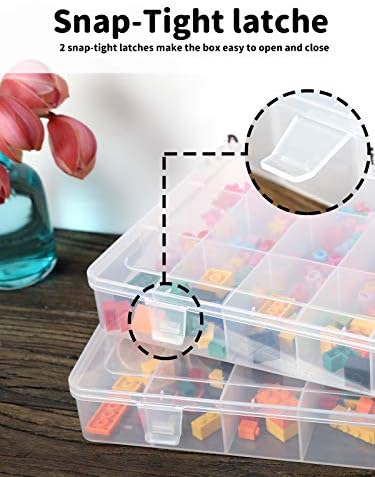 Clear Plastic Organizer Box with Dividers for Tools