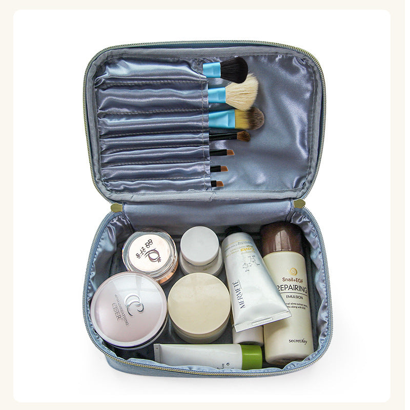 Flannel Cosmetic Makeup Brush Buggy Bag Portable Portable Cosmetic Bag Large Capacity Travel Cosmetic Case
