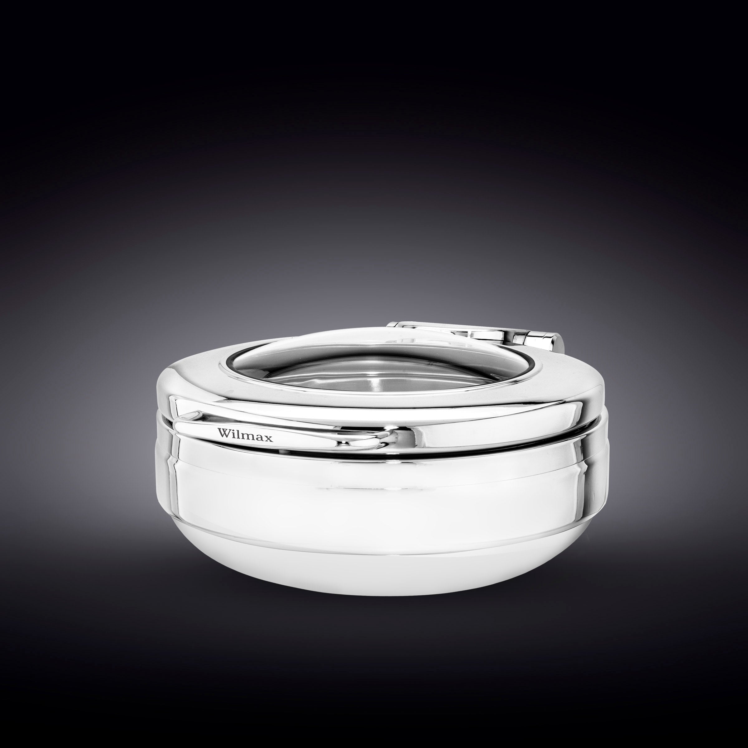 GLASS LID ROUND CHAFER 18" inch X 15" inch X 8" inch | 46 X 38 X 20 CM 135 FL OZ | 4 L