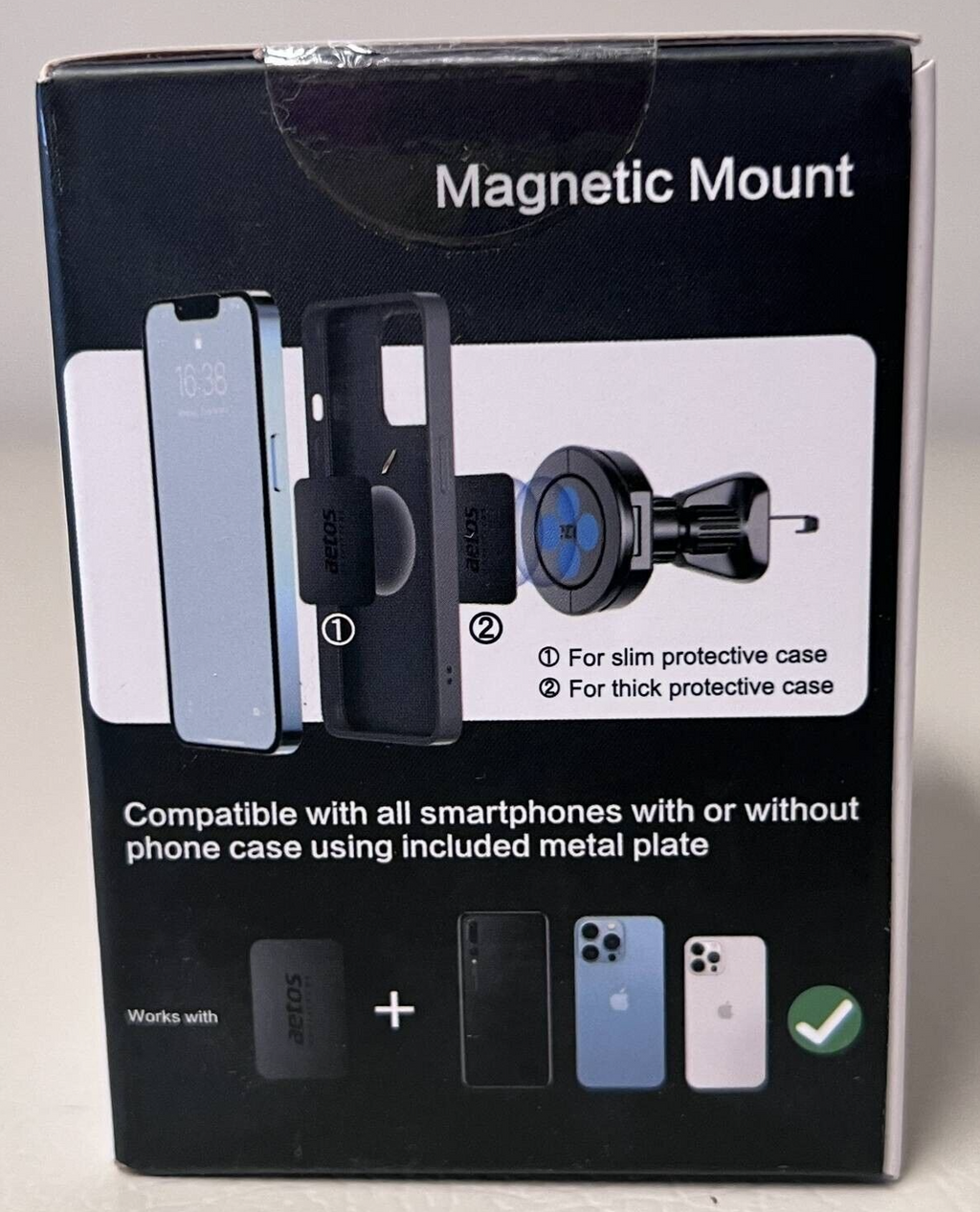 Aetos Universal 3 in 1 Cell Phone Mount Air Vent Series MagSafe Compatible New