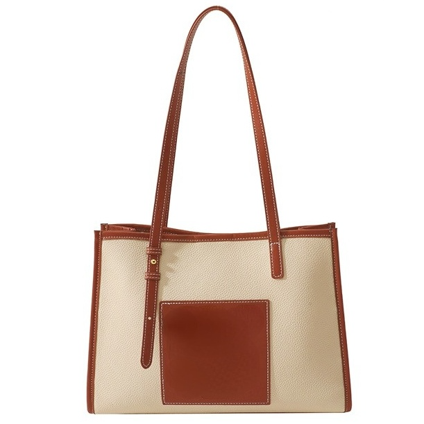 Women tote bag trendy fashion simple large capacity ladies shoulder bag 8001