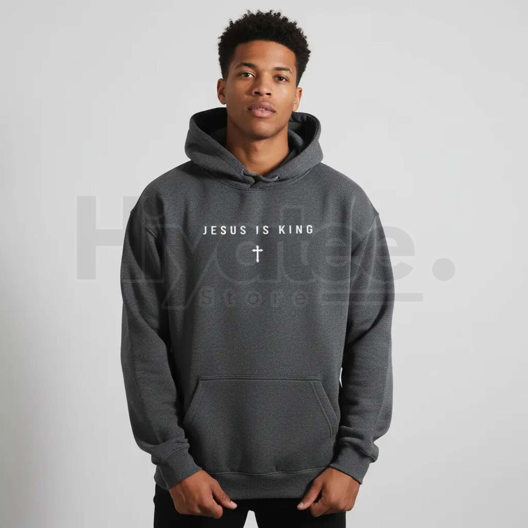Men's Jesus Is King Cross Graphic Hoodie