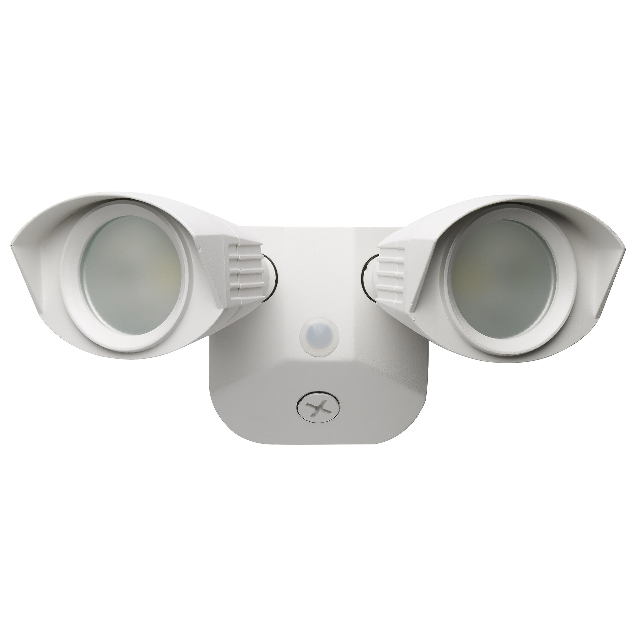 Satco Nuvo 65/210 3000K LED Outdoor Dual Head Security Light, White