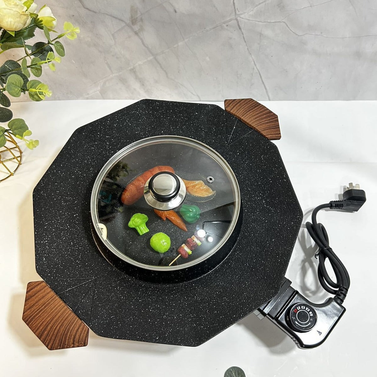 Multi-Function Electric Grill and Hot Pot Cooker