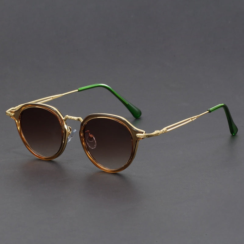Metal Circle Frame Sunglasses UV Men And Women Sun Glasses