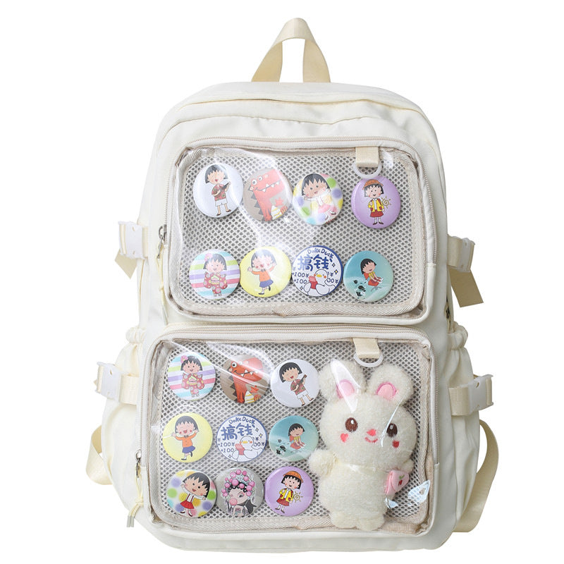 Large Capacity Transparent Shoulder Pain Bag For Girls