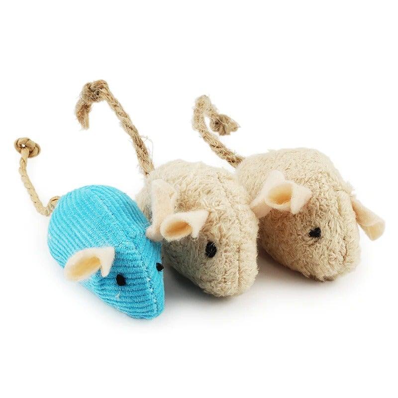 6pcs/lot Mix Pet Toy Catnip Mice Cats Toys Fun Plush Mouse Cat Toy For Kitten Skitter Critters Cat Toy Value Pack