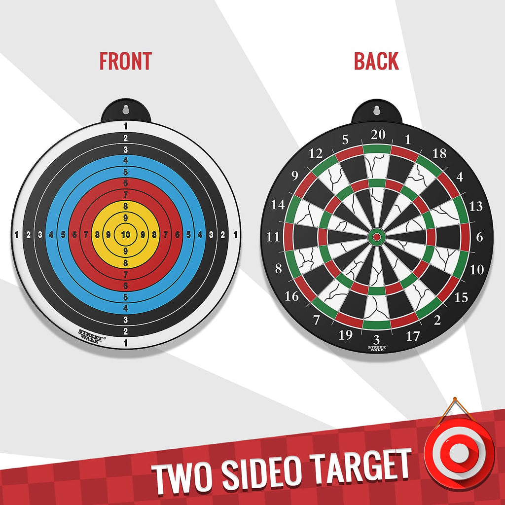 Magnetic Dart Board, 12pcs, Safe Indoor/Party Game for ages 5-12 and Adult