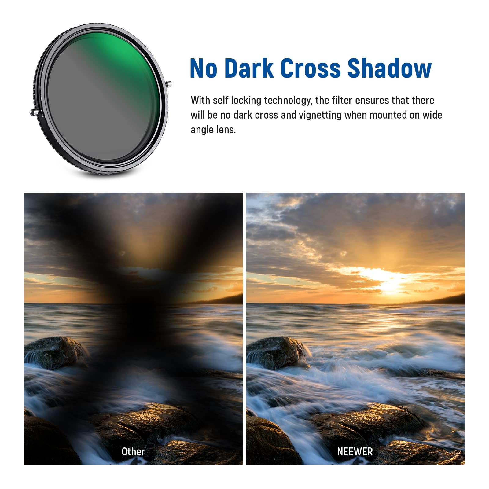 NEEWER 2 in 1 58mm Variable ND Filter ND2-ND32&CPL Circular Polarizer Filter